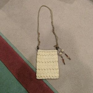 Crochet Cross Body purse with jewels